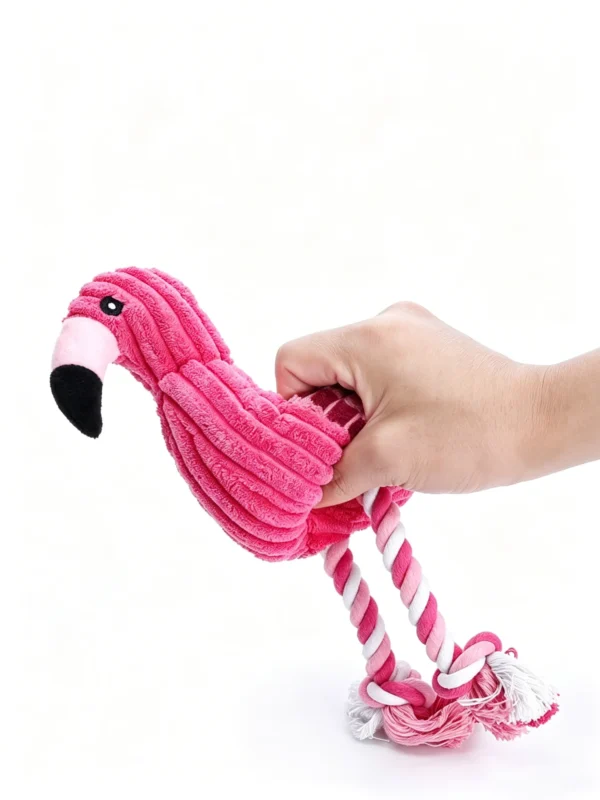 Squeaky Flamingo Plush Toy for Pets – Soft & Cuddly