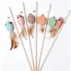 Wooden Cat Teaser Wand for Indoor Cats