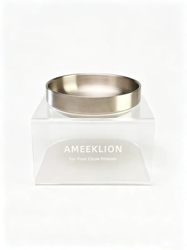 304 Stainless Steel Pet Bowl with Acrylic Stand 6.8 Ounces