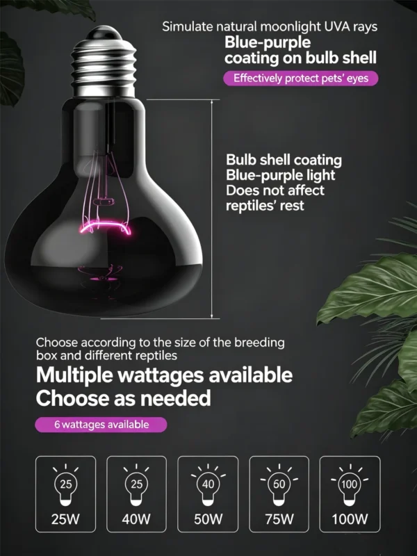UVA simulates natural night light | 25-100w/110v