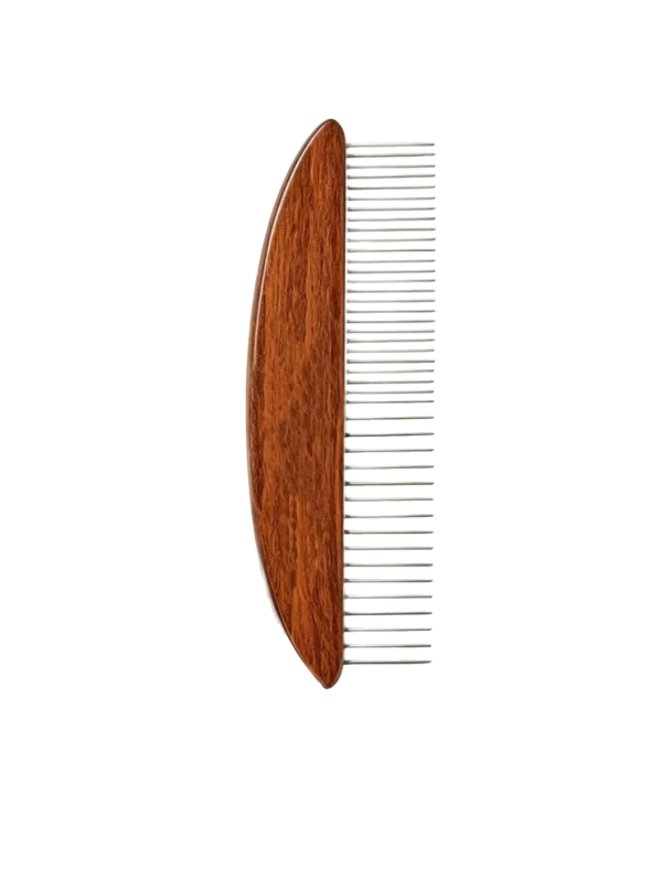Pet Hair Crescent Solid Wood Comb