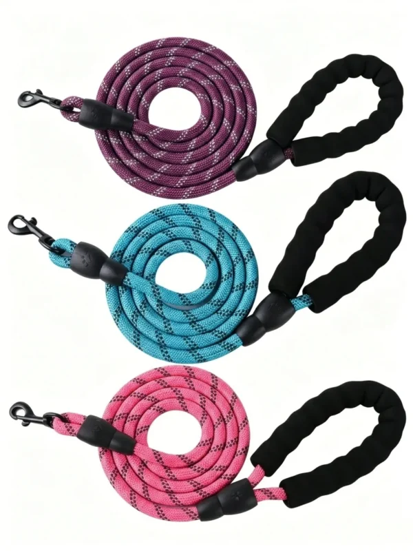 Nylon Braided Explosion-Proof Dog Leash – 59″/78.7″/118″