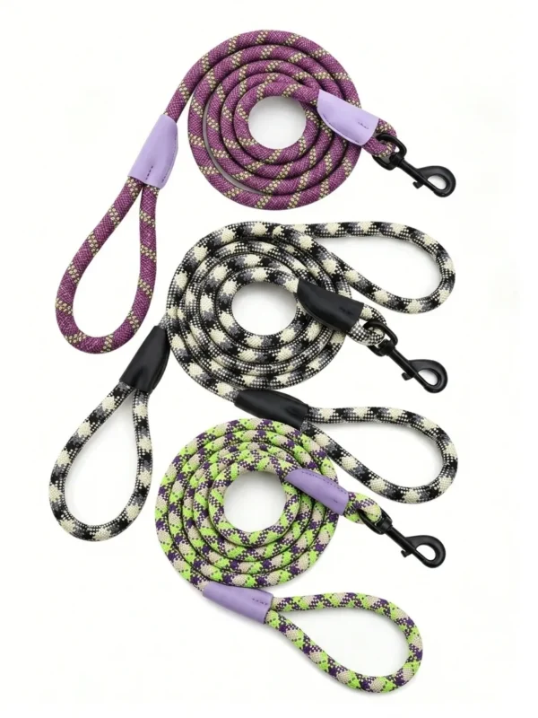 Heavy-Duty Reflective Adjustable Dog Leash – Anti-Pull, 47–59″