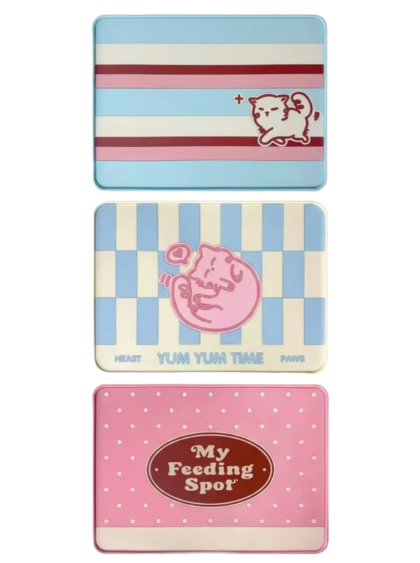 Non-Slip Silicone Cat & Dog Feeding Mat – Waterproof, 15.7×11.8 in