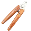 Pet cat and dog wooden handle nail clippers 5in