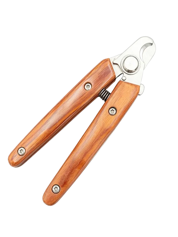 Pet cat and dog wooden handle nail clippers 5in