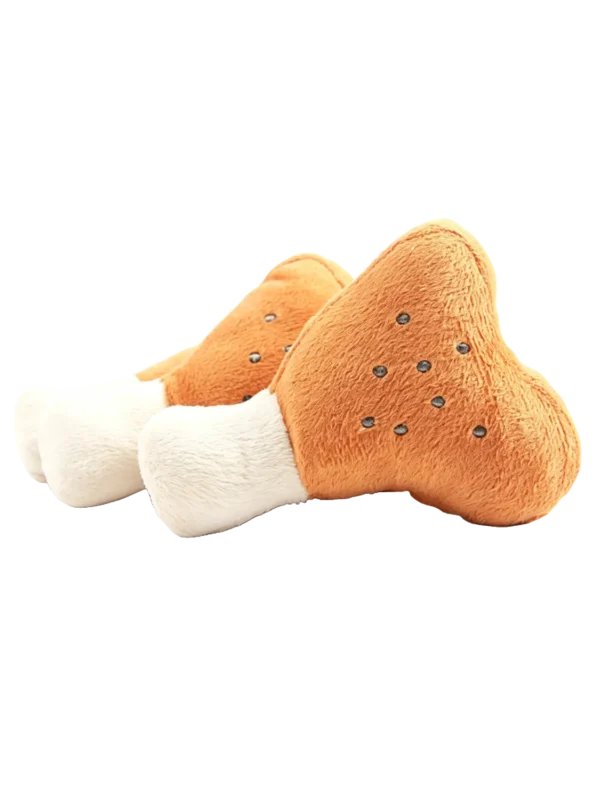 Squeaky Chicken Drumstick Plush Toy for Cats