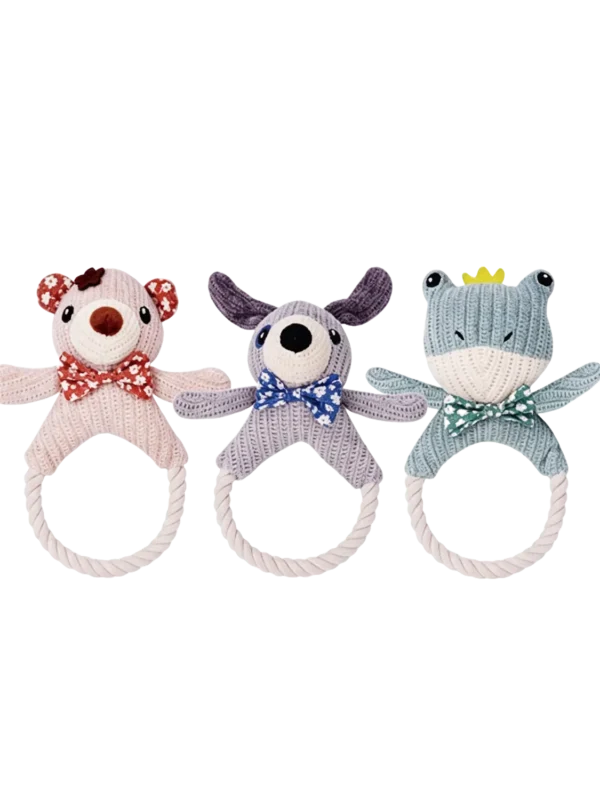 Squeaky Teething Plush Toy for Puppies & Kittens
