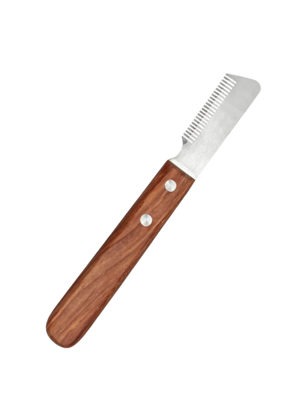 Right-Handed Wooden Handle Pet Brush (Deshedding + Detangling)