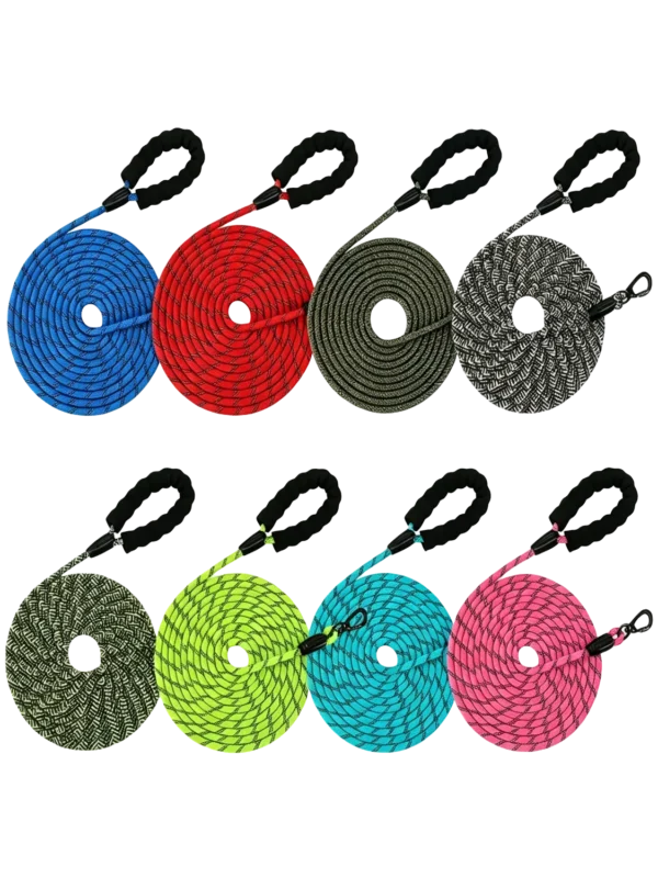 Reflective Anti-Pull Dog Leash – Heavy-Duty Nylon, 59–118″