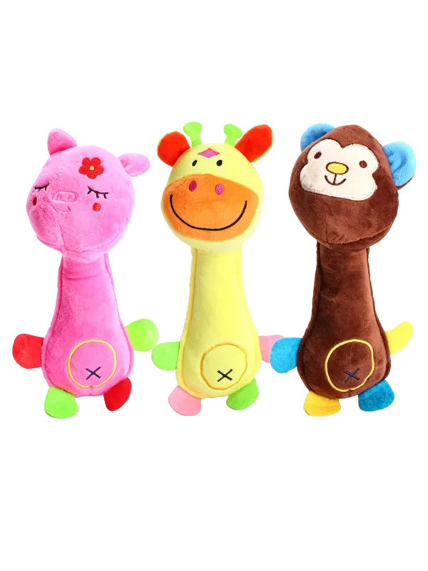 Squeaky Chewable Plush Animal Toy for Pets – Soft & Durable