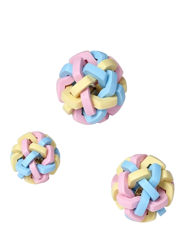 Woven Macaron Jingle Chew Ball for Dogs