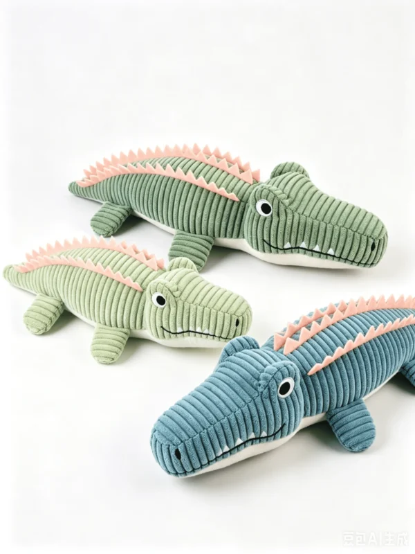亚马逊主页图制作 Squeaky Crocodile Plush Toy for Pets – Soft & Cuddly
