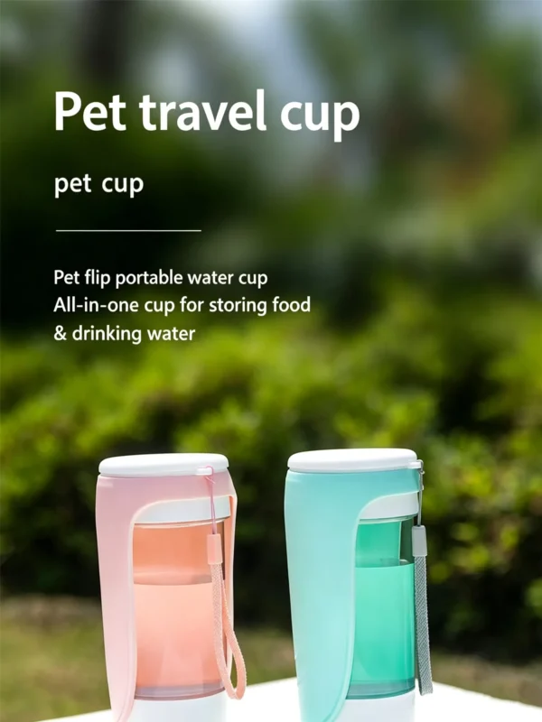 On-the-Go 2-in-1 Pet Bowl: 10oz Water & 3.4 oz Food