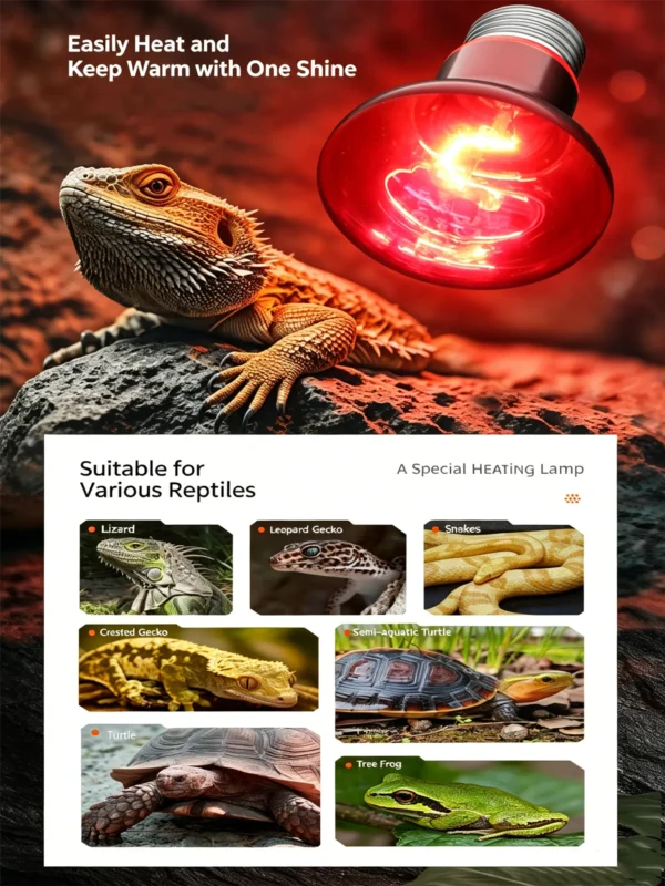 Infrared UVA Heating Lamp | 25-100w/110-220v
