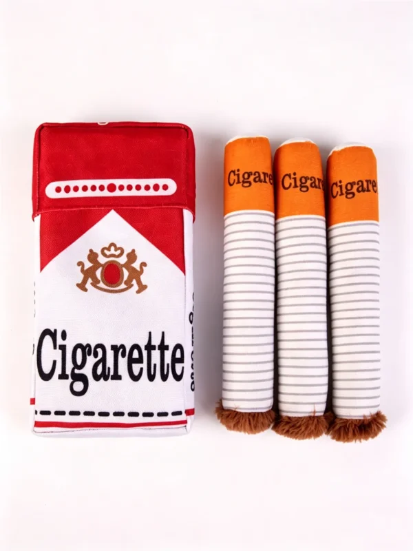 Realistic Cigarette Plush Toy for Pets – Soft Novelty Chew Toy