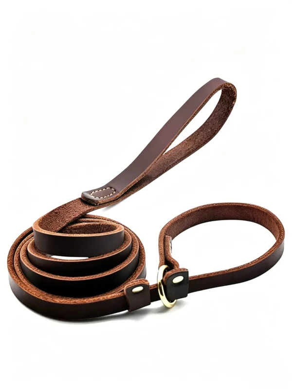 Dog leather leash, soft, strong, and durable, 70″