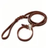 图片信息 (2)_副本-compressed Dog leather leash, soft, strong, and durable, 70″