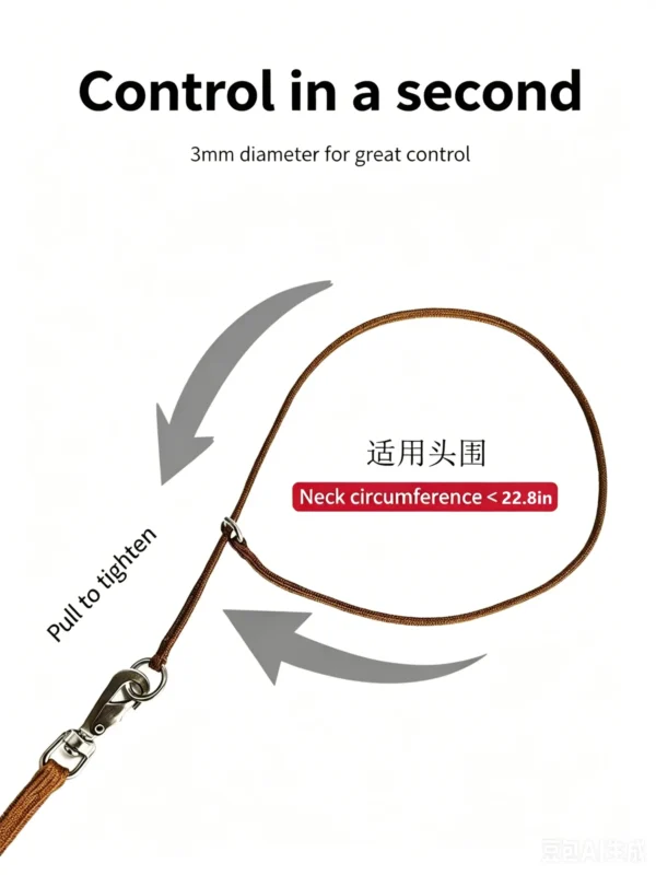 Dog Training Correction Leash Set (including Collar) 43″