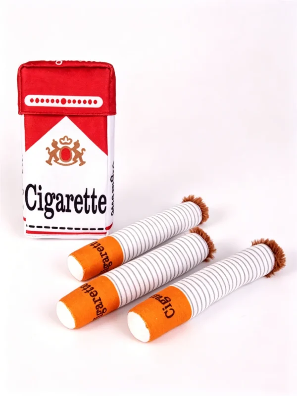 Realistic Cigarette Plush Toy for Pets – Soft Novelty Chew Toy