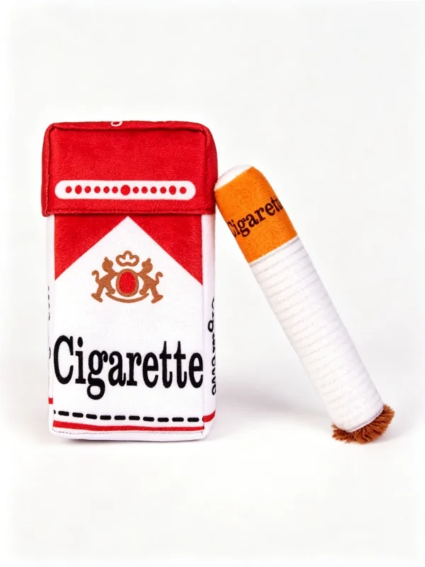 Realistic Cigarette Plush Toy for Pets – Soft Novelty Chew Toy