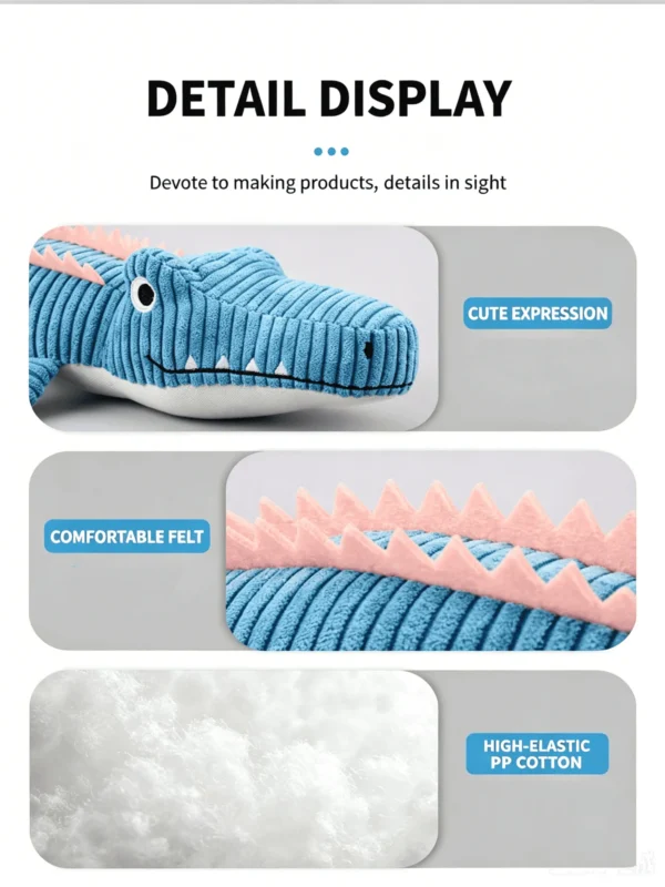图片信息 (5)_副本 Squeaky Crocodile Plush Toy for Pets – Soft & Cuddly