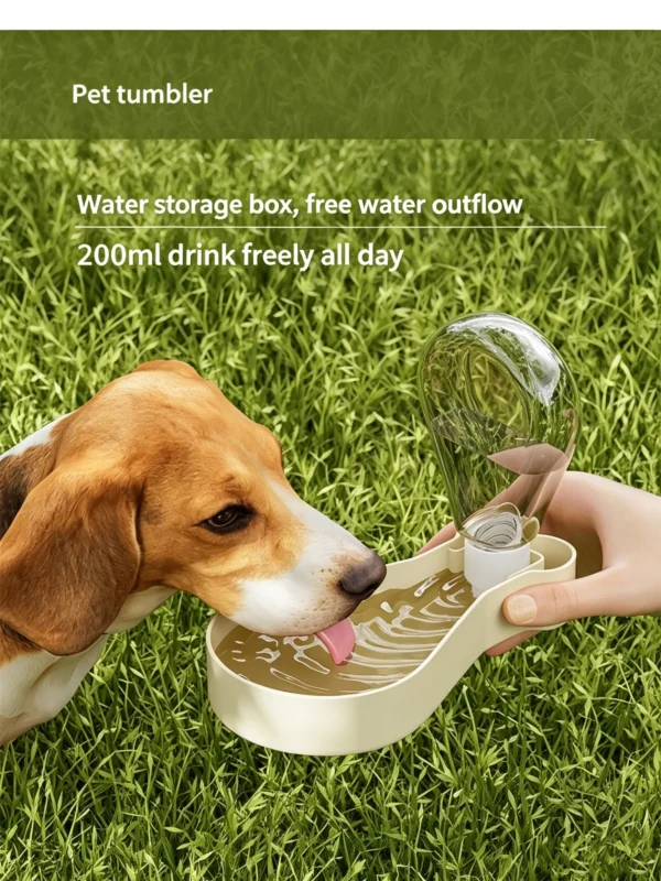2-in-1 Pet Water & Food Container – 6.8 oz Water & 3 oz Food