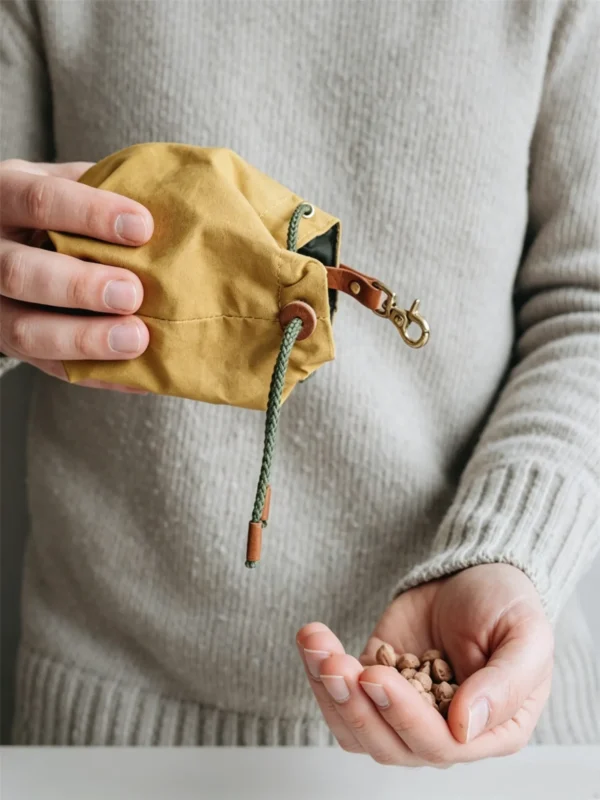 Canvas Drawstring Bag for Dog Food Storage
