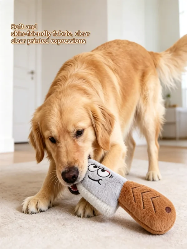 Soft Plush Dog Toy for Gnawing and Chewing – Playful Design