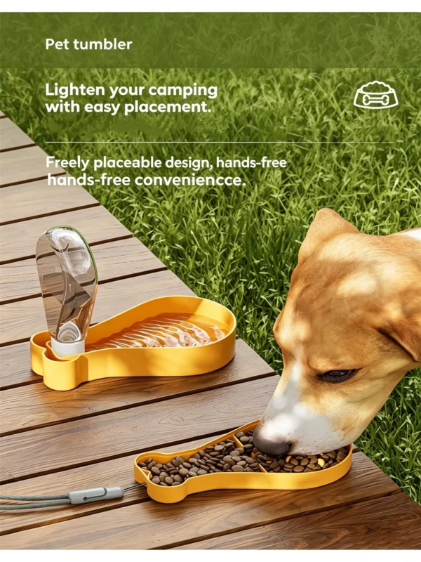 2-in-1 Pet Water & Food Container – 6.8 oz Water & 3 oz Food