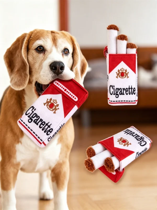 Realistic Cigarette Plush Toy for Pets – Soft Novelty Chew Toy