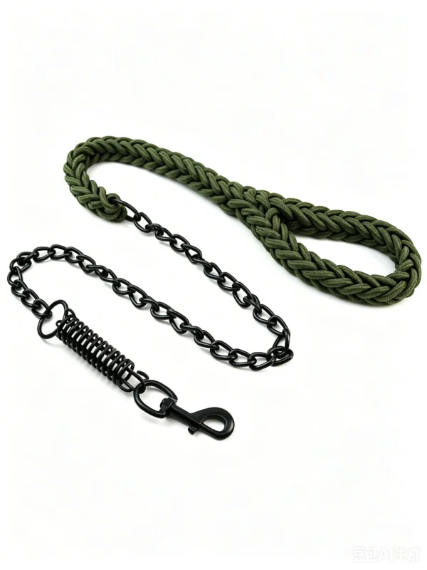 Braided Bungee Dog Leash – Effort-Saving, 51″
