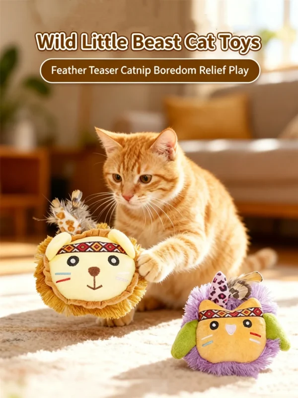 Crazy Zoo Catnip Plush Toy – Animal Shapes for Cats