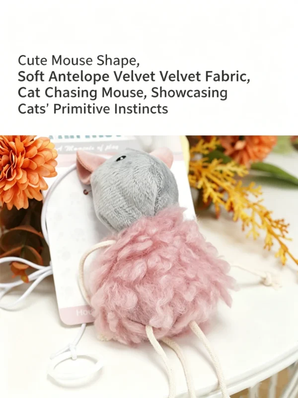 Catnip Plush Mouse Toy – Little Mouse Design for Indoor Cats