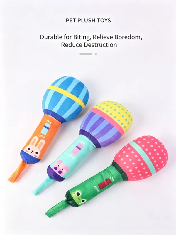 Squeaky Microphone Plush Toy for Pets – Novelty Sound Toy