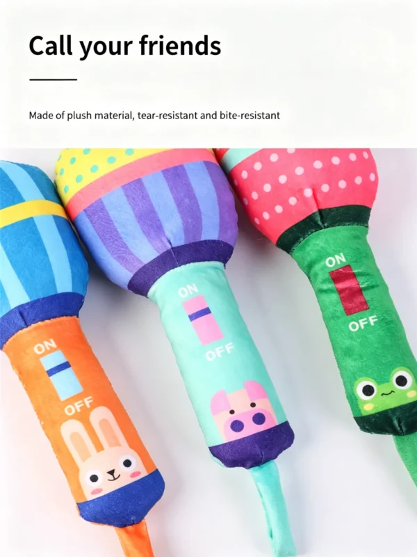Squeaky Microphone Plush Toy for Pets – Novelty Sound Toy