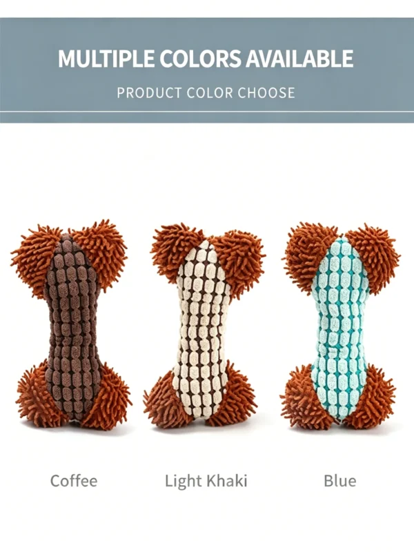 Squeaky Bone Plush Toy for Dogs