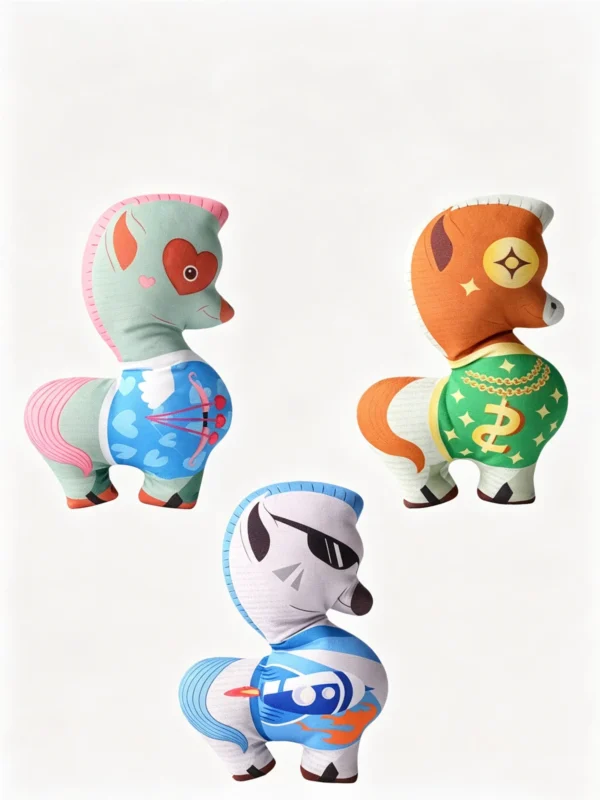 Little Pony Squeaky Plush Cat Toy