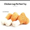 Squeaky Chicken Drumstick Plush Toy for Cats