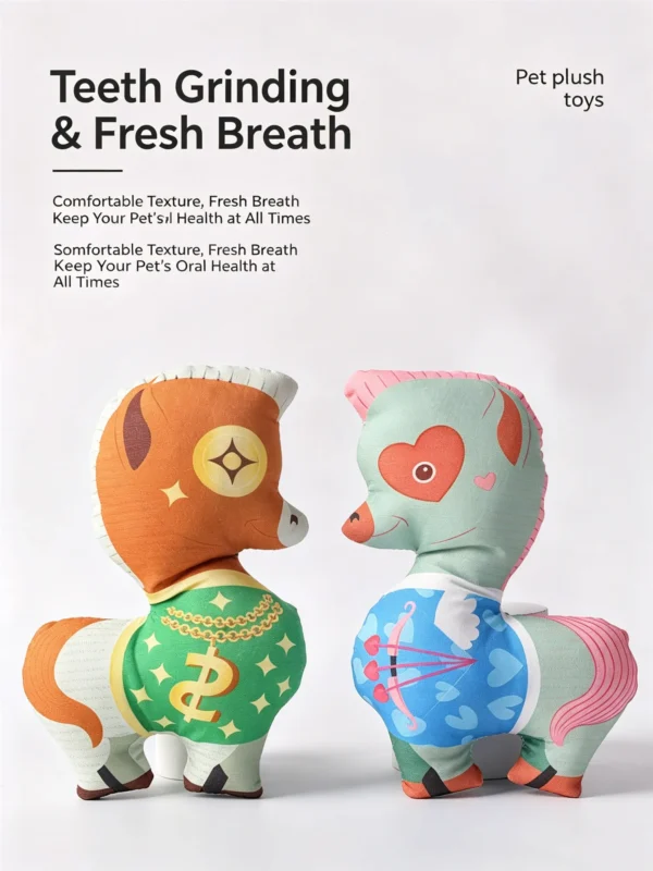 Little Pony Squeaky Plush Cat Toy