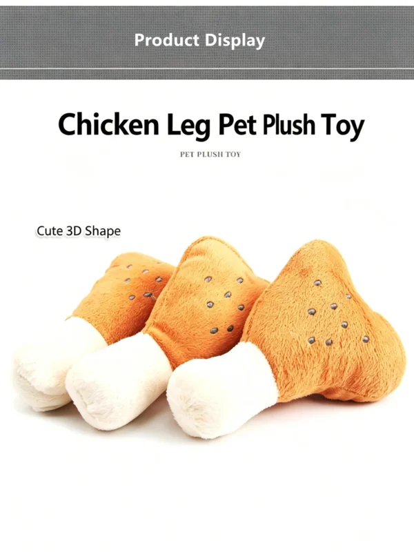 Squeaky Chicken Drumstick Plush Toy for Cats