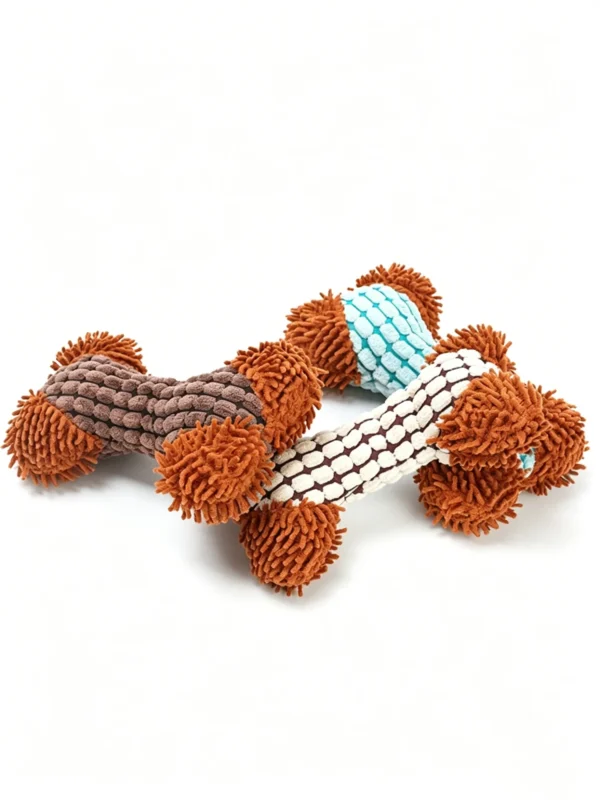 Squeaky Bone Plush Toy for Dogs