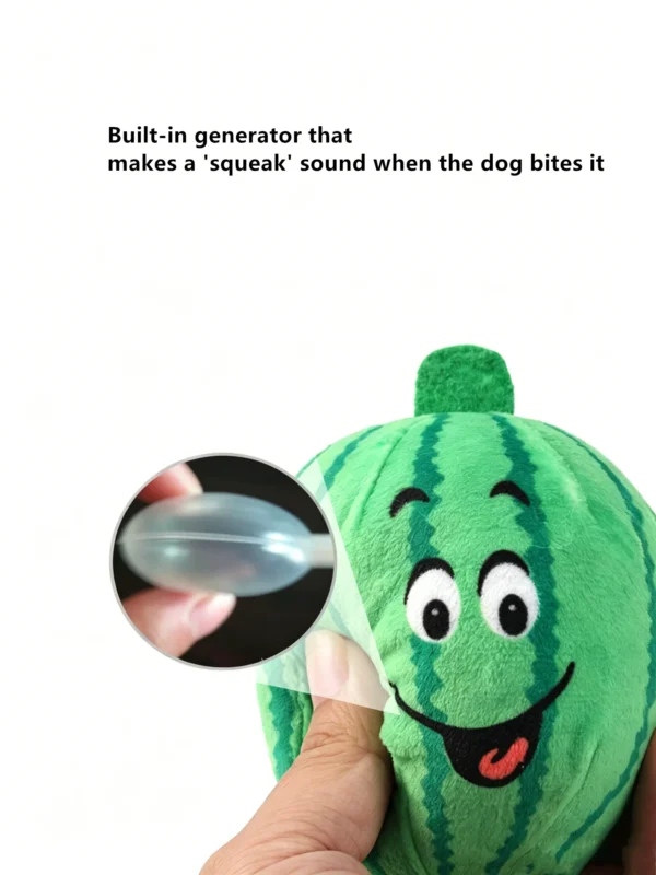 Squeaky Watermelon Plush Toy – Cute Soft Toy for Pets