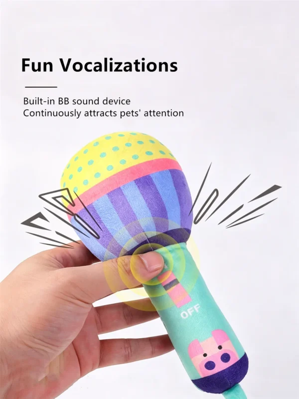 Squeaky Microphone Plush Toy for Pets – Novelty Sound Toy