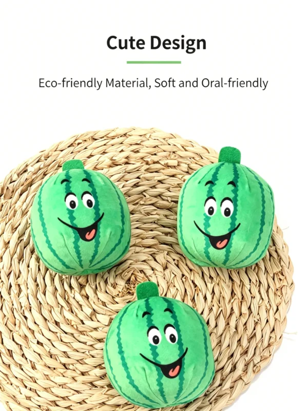 Squeaky Watermelon Plush Toy – Cute Soft Toy for Pets