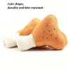 Squeaky Chicken Drumstick Plush Toy for Cats
