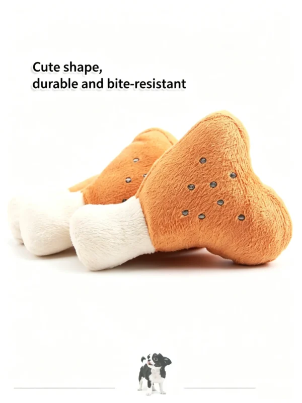 Squeaky Chicken Drumstick Plush Toy for Cats