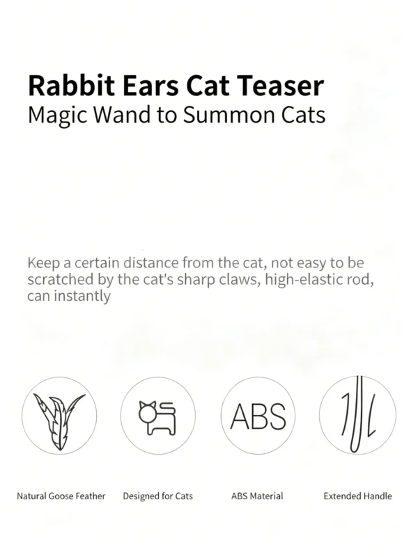 Feather Jingle Bell Cat Teaser Wand
