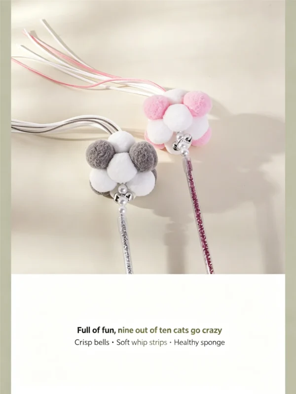 Cat Teaser Wand with Jingle Bell – Interactive Toy for Cats