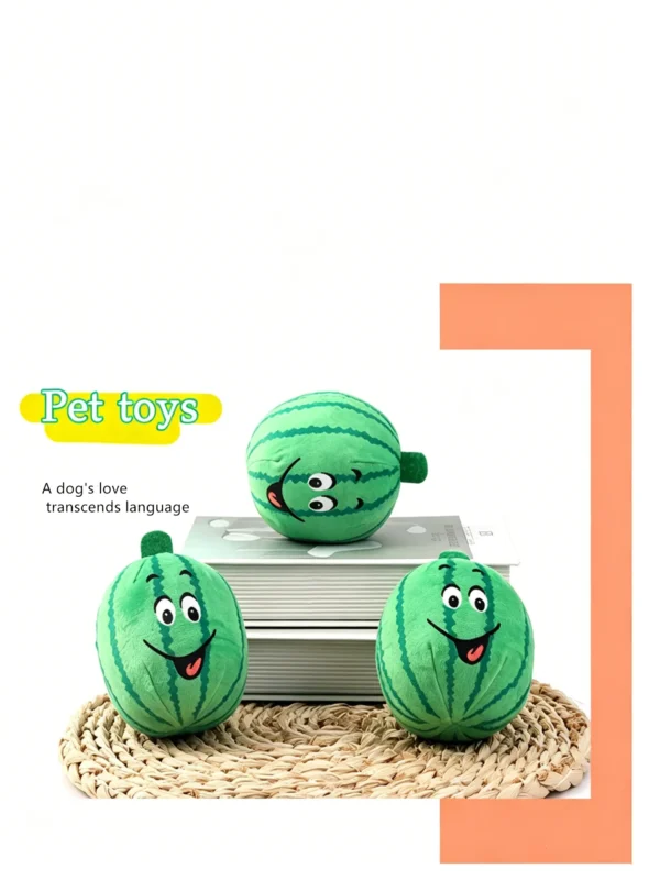 Squeaky Watermelon Plush Toy – Cute Soft Toy for Pets